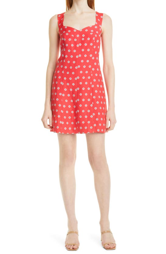 Click to view more detailed imagery on our partner's website Nicole Miller Sunset Star Linen Blend Shift Minidress In Pink/multi