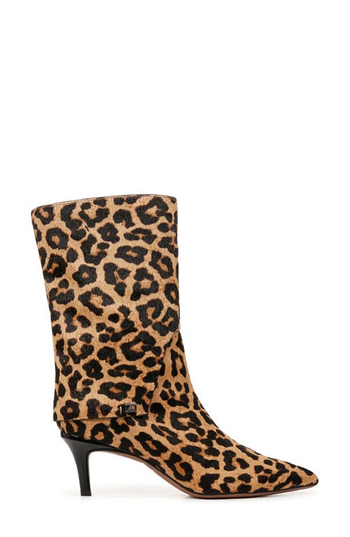 Franco Sarto Alberta Mid Shaft Boots In Brown Leopard