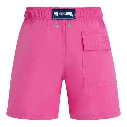 Vilebrequin Kids' Rascasses Aquareactive Swim Shorts In Laurier Rose