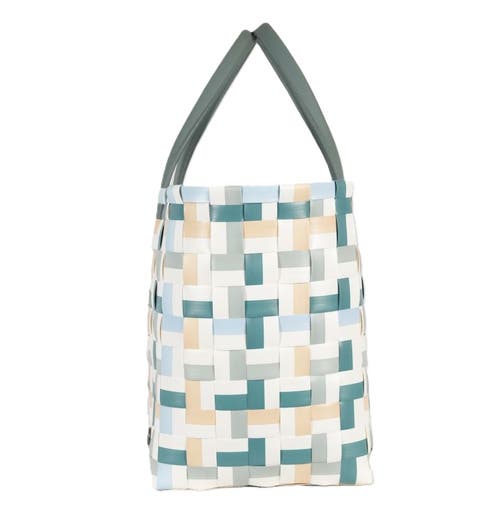 Handed By Fifty Fifty Recycled Plastic Weekender Bag In Teal Blue Mix