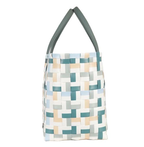 Shop Handed By Fifty Fifty Recycled Plastic Weekender Bag In Teal Blue Mix