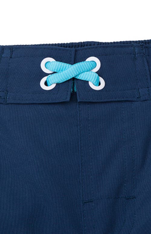 Rokka&rolla Kids' 4-way Stretch Quick-dry Swim Trunks With Mesh Lining And Upf 50+ Protection In Glacier Blue