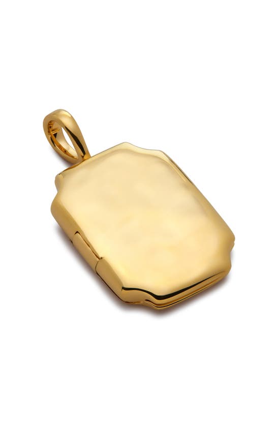 Monica Vinader Womens Yellow Gold Signature 18ct Yellow Gold-plated Vermeil Sterling-silver Locket In 18ct Gold Vermeil