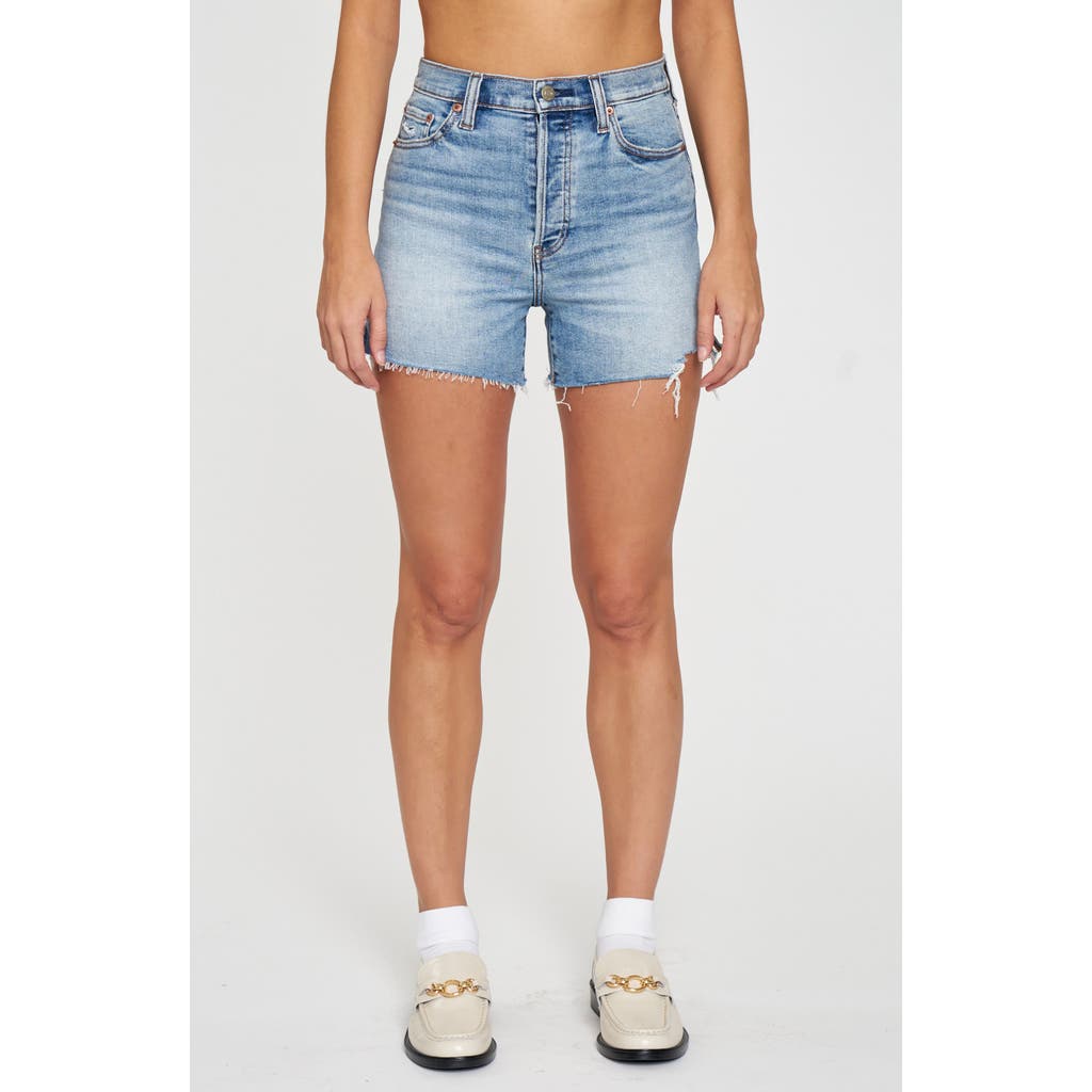 DAZE DAZE BOTTOM LINE DISTRESSED CUTOFF DENIM SHORTS