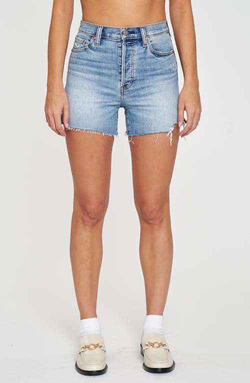 Shop Daze Bottom Line Distressed Cutoff Denim Shorts In Dancefloor