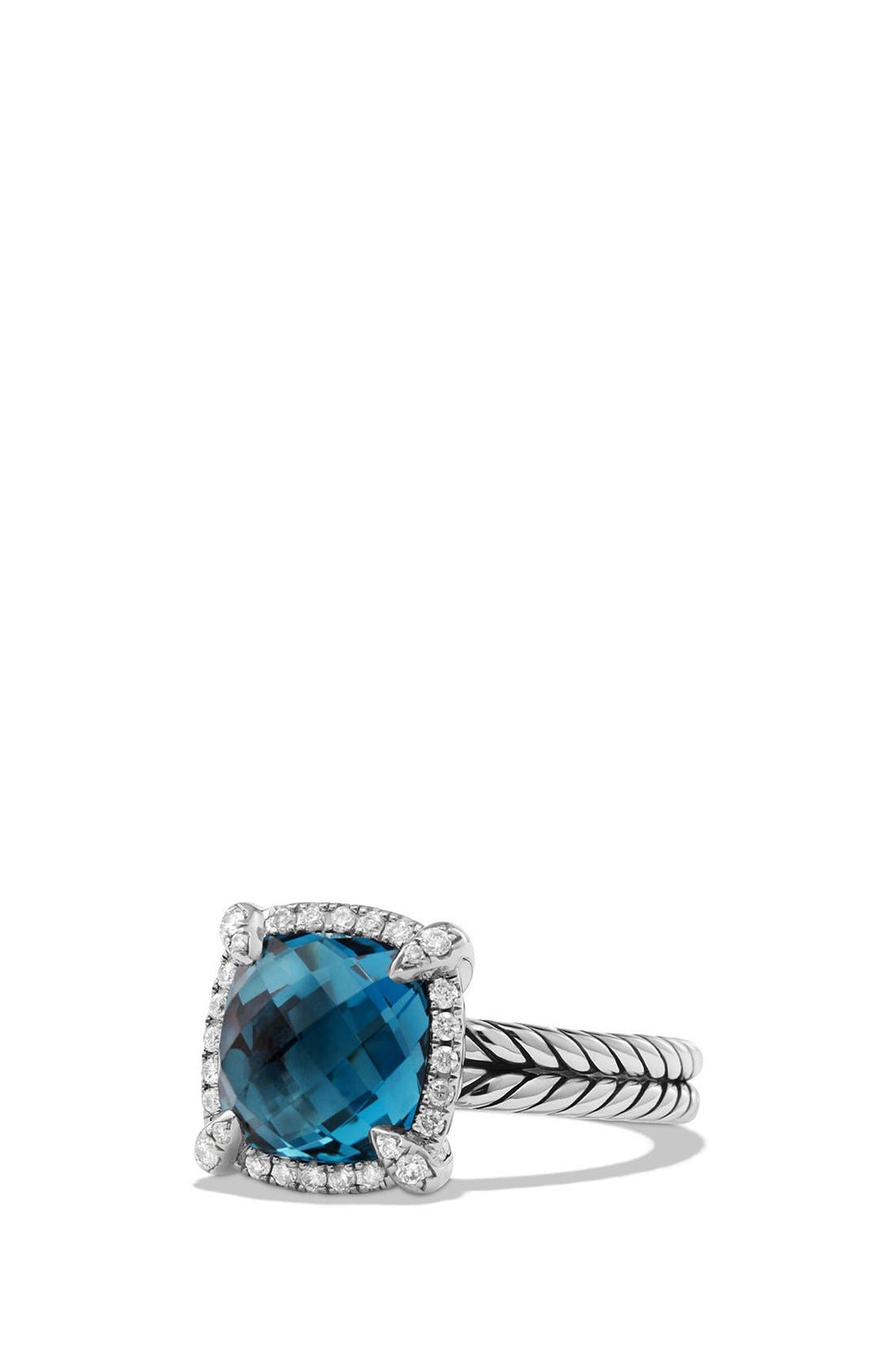  デイビット・ユーマン レディース リング アクセサリー ChatelaineR Ring in 18K Yellow Gold with Pave Diamonds turquoise