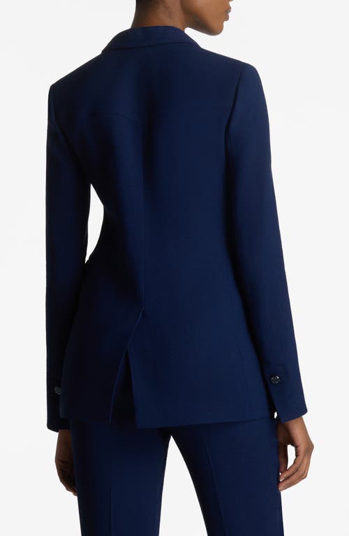 Shop St John St. John Collection Four Pocket Blazer In Royal Blue