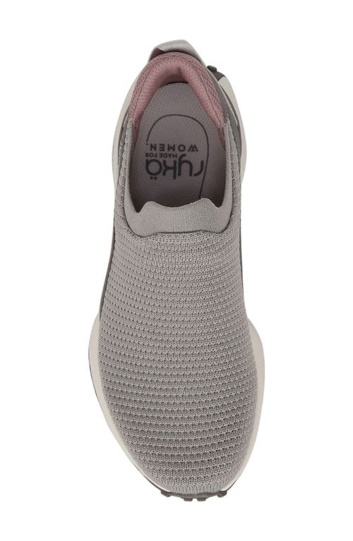 Ryka Jumpstart Womens Knit Arch Support Slip-on Sneakers In Paloma Grey