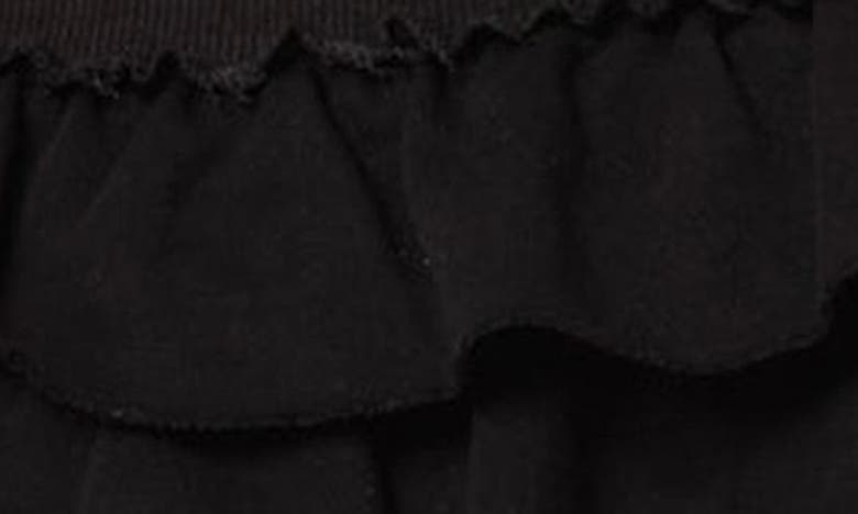 Shop Edikted Martina Tiered Ruffle French Terry Miniskirt In Black