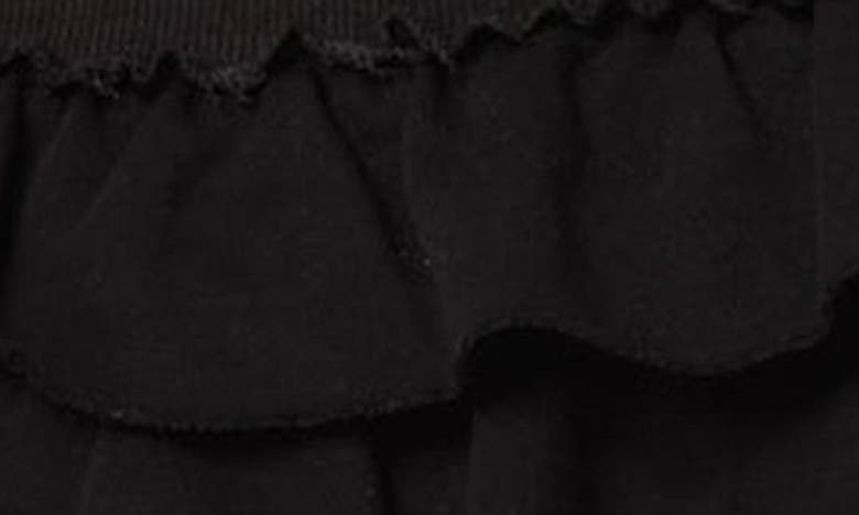 Edikted Martina Tiered Ruffle French Terry Miniskirt In Black
