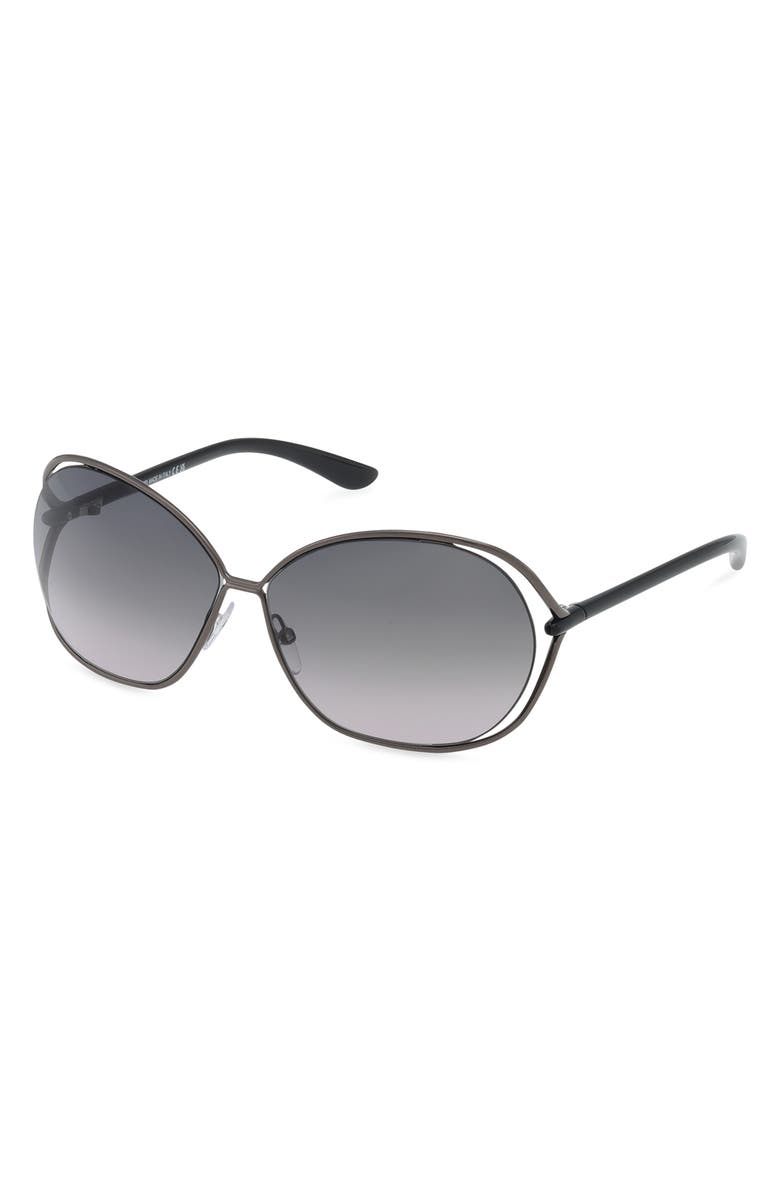 Tom Ford Carla 66mm Oversized Round Metal Sunglasses Nordstrom