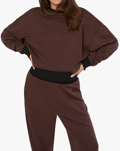 Weworewhat Crewneck Sweatshirt In Brown/black