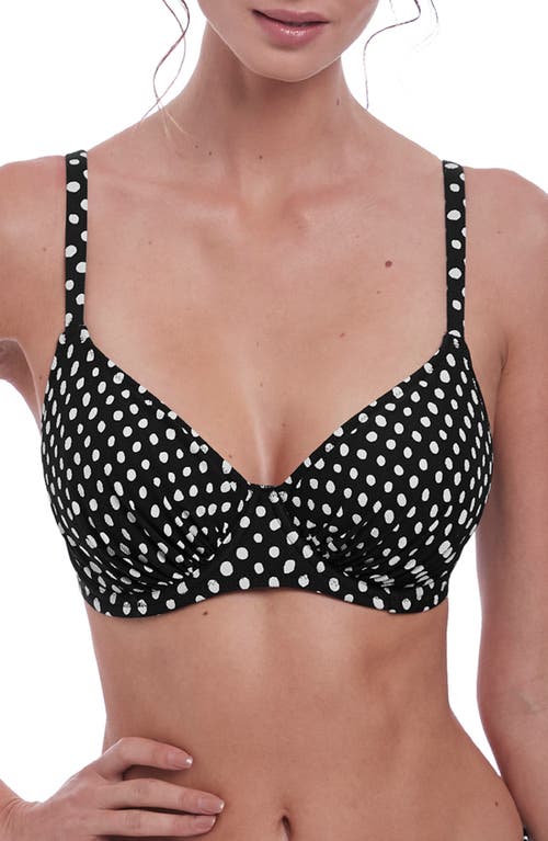 Fantasie Santa Monica Underwire Bikini Top in Black & White