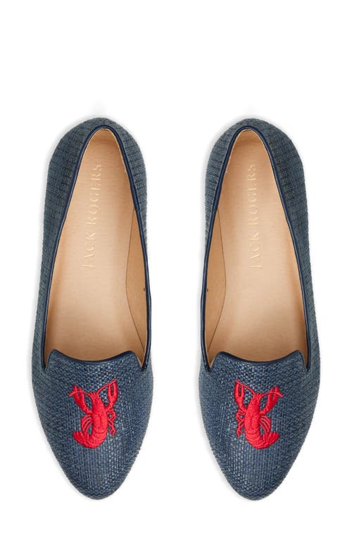 Jack Rogers Lobster Embroidery Loafer In Midnight