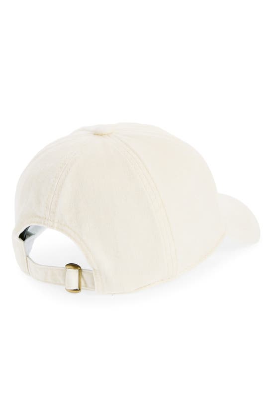Shop David & Young Peachy Adjustable Cotton Baseball Cap In Beige