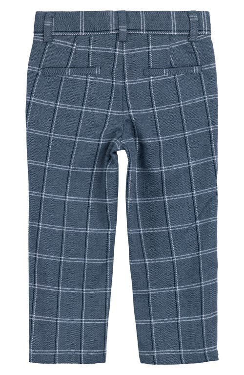 Miles The Label Kids' Windowpane Check Pants In Navy