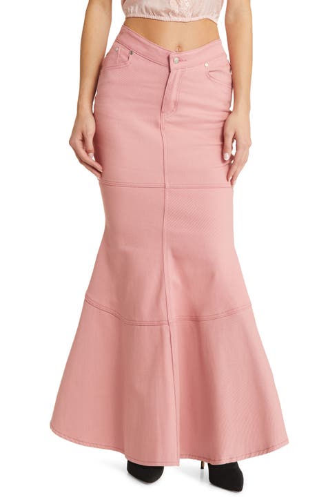 Pink Rose Panache Maxi Skirt