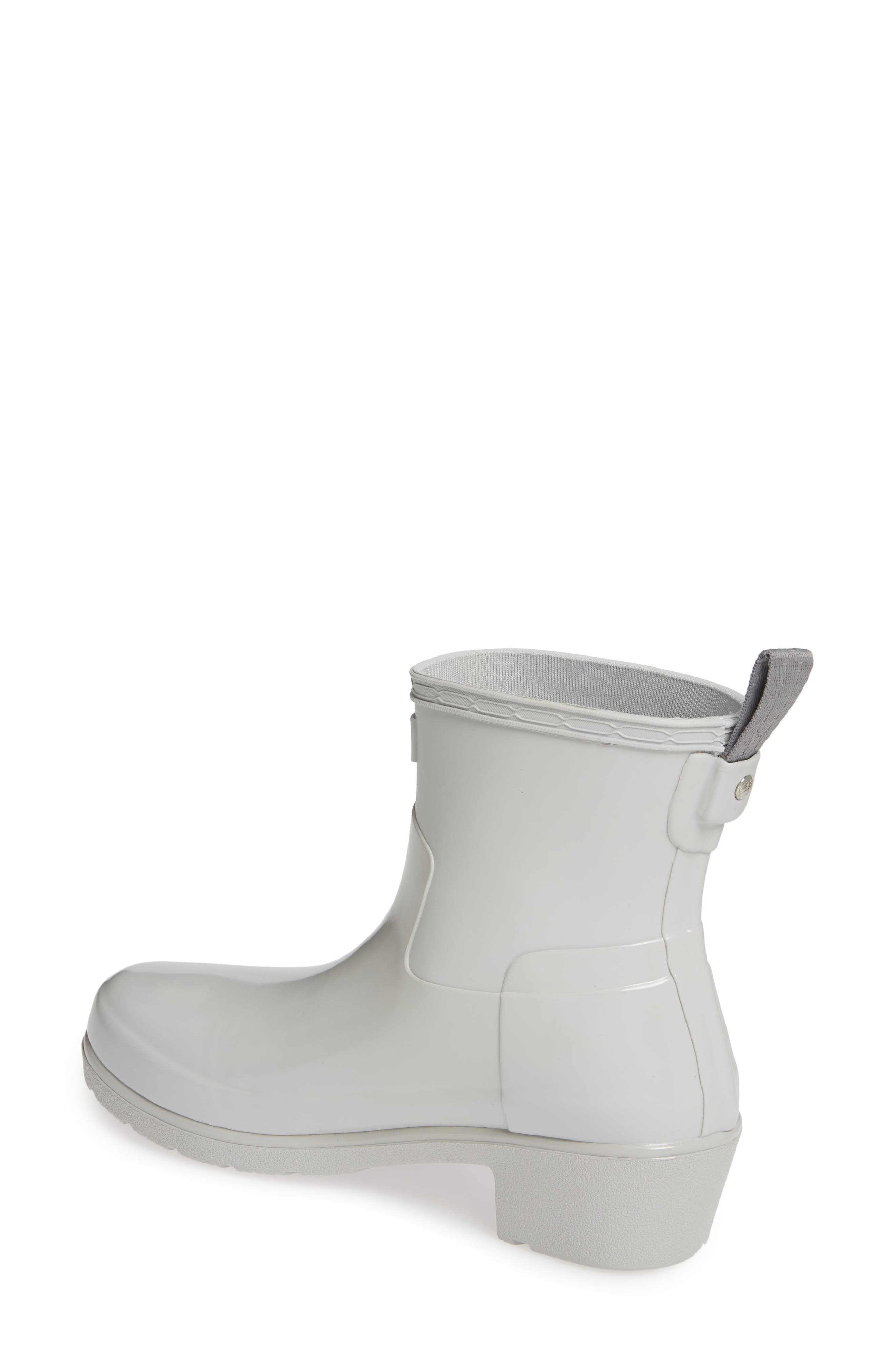 hunter refined low heel ankle biker rain boots