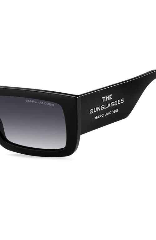 Marc Jacobs Square-frame Sunglasses In Black/dark Grey Sf