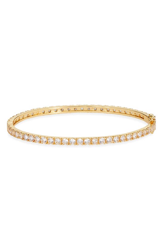 Nordstrom Cubic Zirconia Eternity Bangle In Clear- Gold