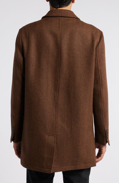 NORDSTROM NORDSTROM WOOL HERRINGBONE COAT 