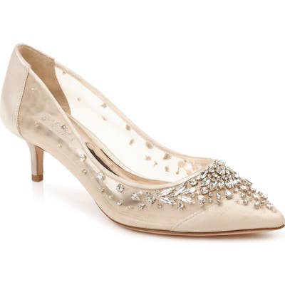 Badgley Mischka Onyx Kitten Heel Pump- Ivory