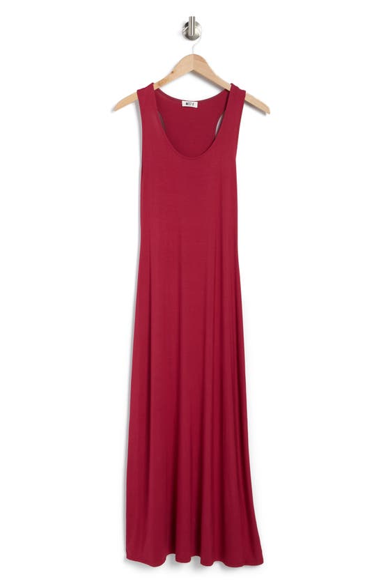 West Kei Solid Racerback Maxi Dress In Magenta