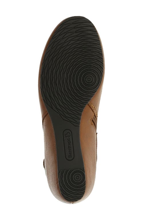 Baretraps Serena Womens Faux Leather Ankle Wedge Boots In Cognac