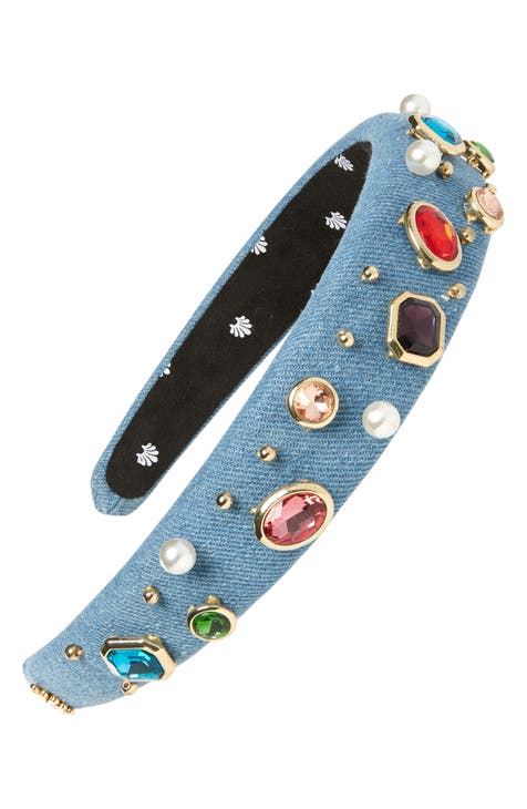 Alice Jewel Bezel Denim Headband