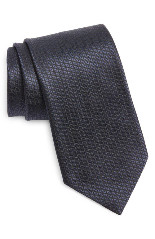 ZEGNA TIES Geometric Silk Jacquard Tie in Darkblue at Nordstrom