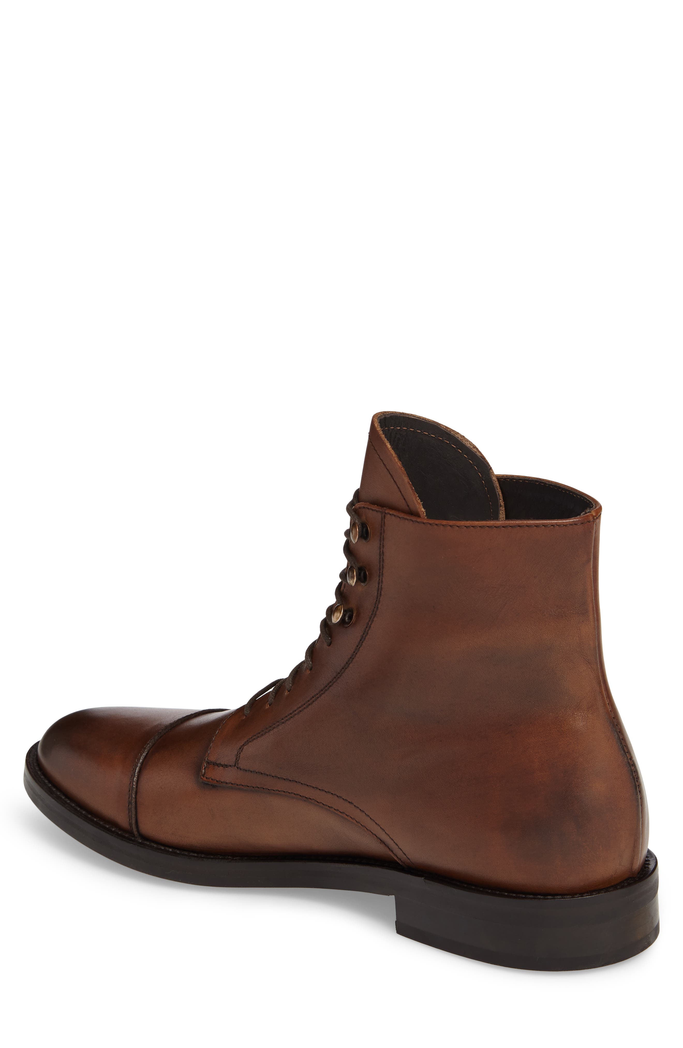 hugh cap toe lace up boot