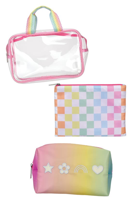 Shop Iscream Kids' Ombré Cosmetic Bag Set In Pink Multi