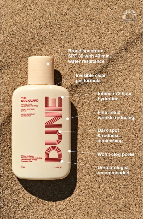 Shop Dune The Mug Guard Invisible Gel Face Sunscreen Broad Spectrum Spf 30, 2.4 oz