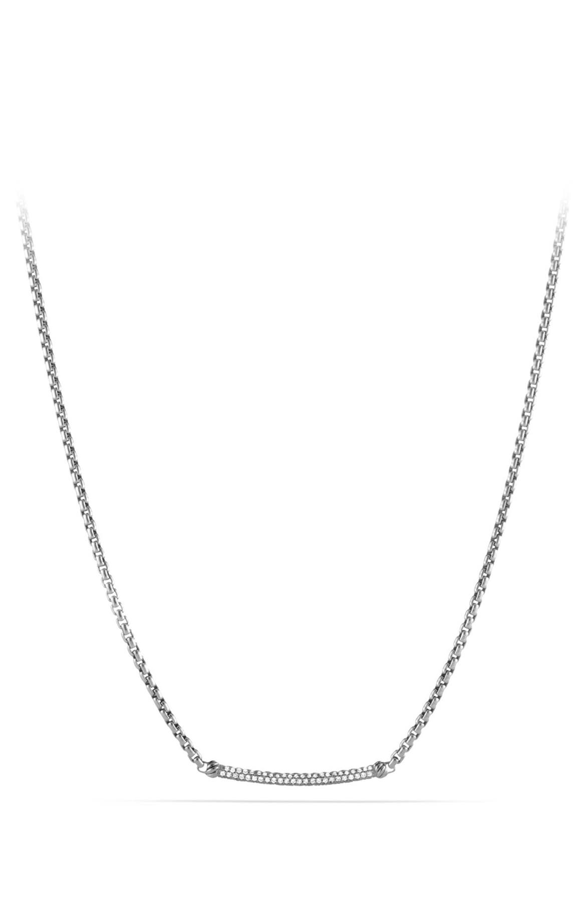 David Yurman 'Petite Pavé' Metro Chain Necklace with Diamonds | Nordstrom