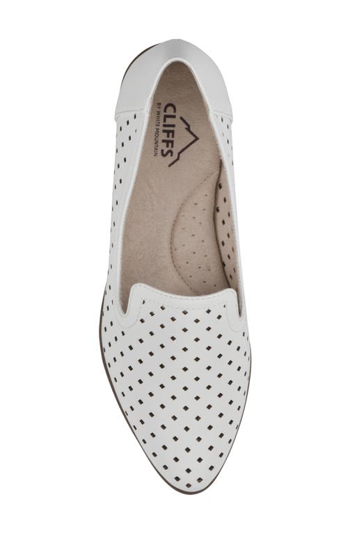 Shop Cliffs By White Mountain Melodic Perforated Loafer In White/smooth
