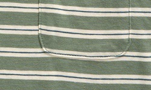 Shop Rvca Kids' Magnolia Stripe Cotton T-shirt In Jade Stripe