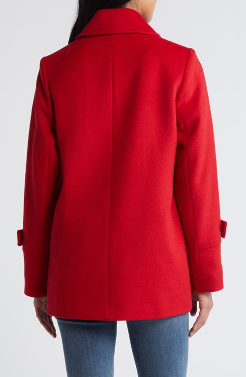 Shop Sam Edelman Wool Blend Peacoat In Crimson Red