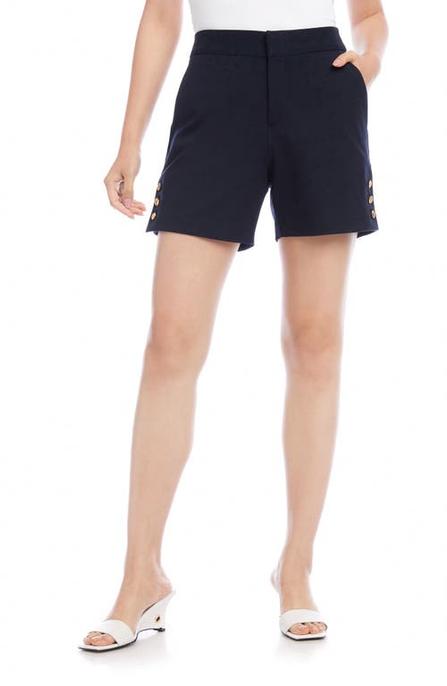 FIFTEEN TWENTY Button Vent Stretch Twill Shorts Mid at Nordstrom,
