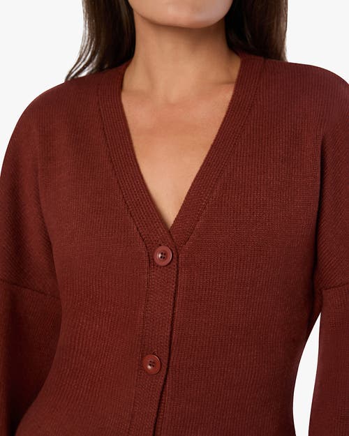 Shop Weworewhat Cinched Waist Cardigan In Chestnut