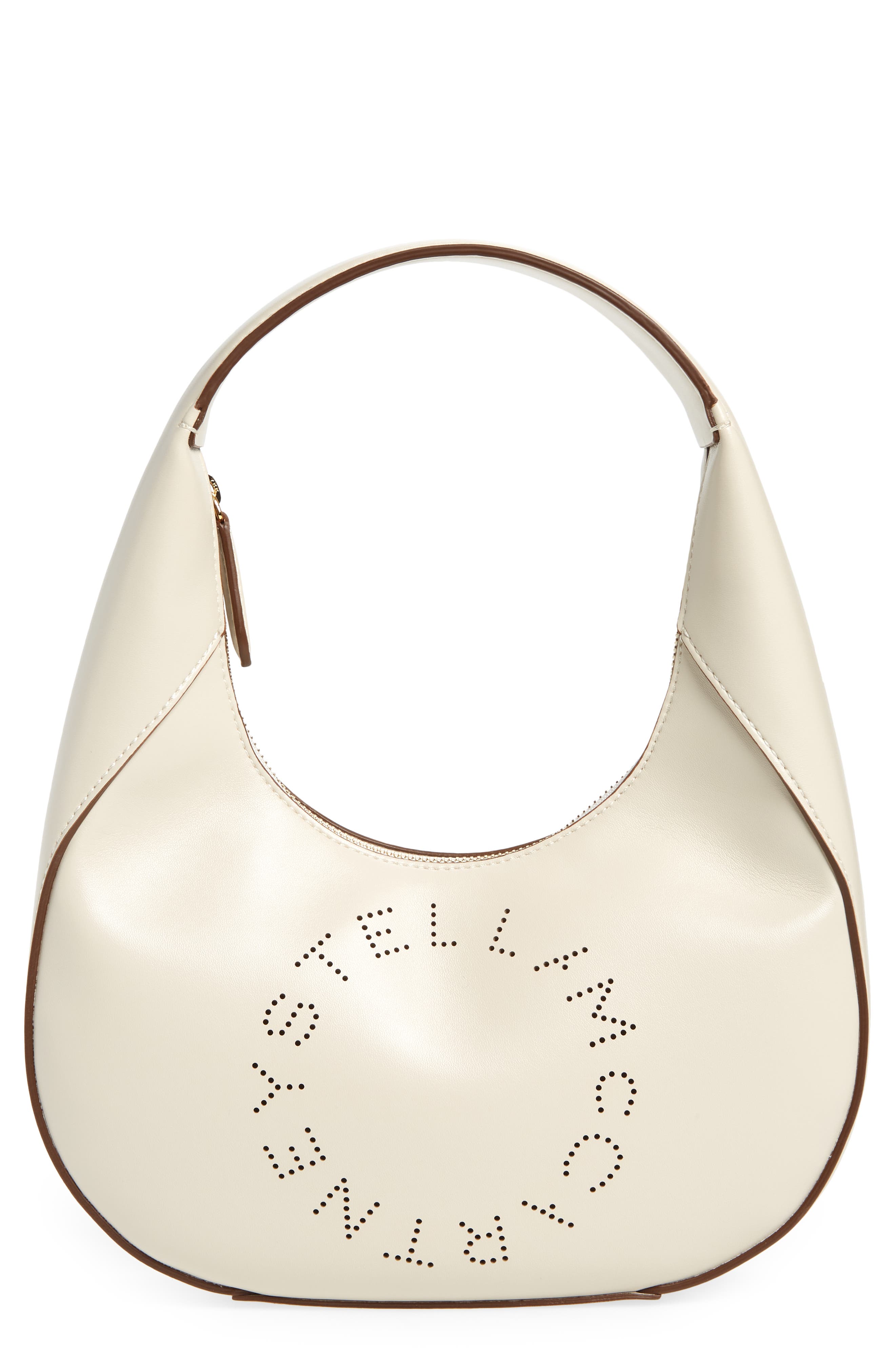Stella McCartney Small Logo Alter Faux Leather Hobo Bag in Pure White at Nordstrom