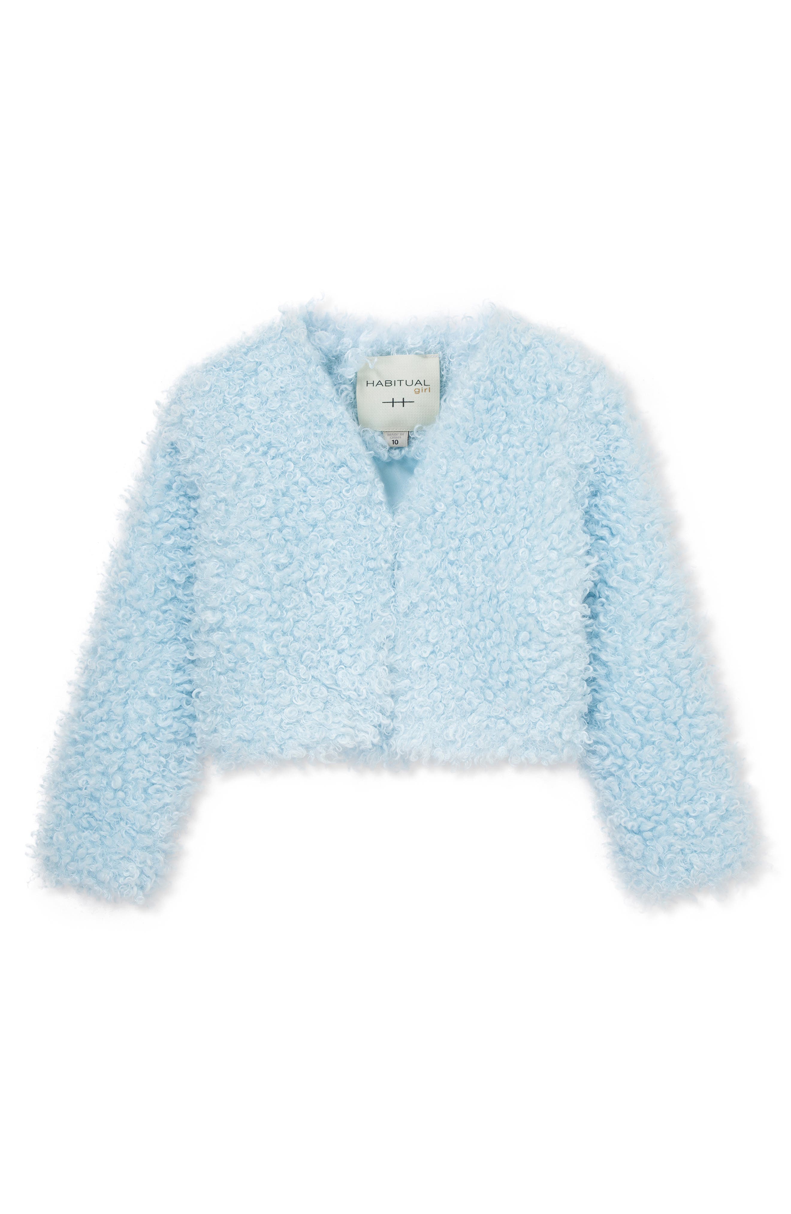 Habitual Kids Kids' Shaggy Cardigan in Light Blue 