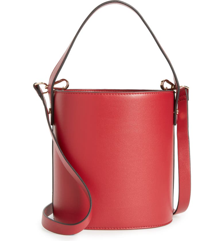 Topshop Cherry True Faux Leather Bucket Bag | Nordstrom