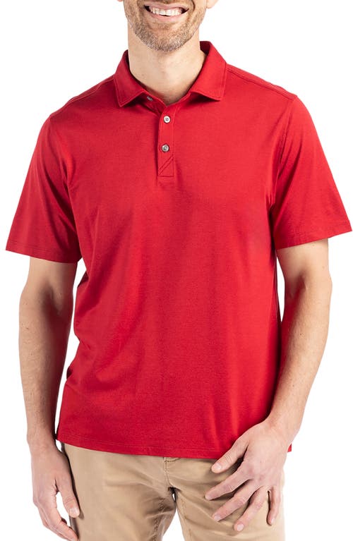 Shop Cutter & Buck Comfort Performance Jersey Polo In Cardinal Red