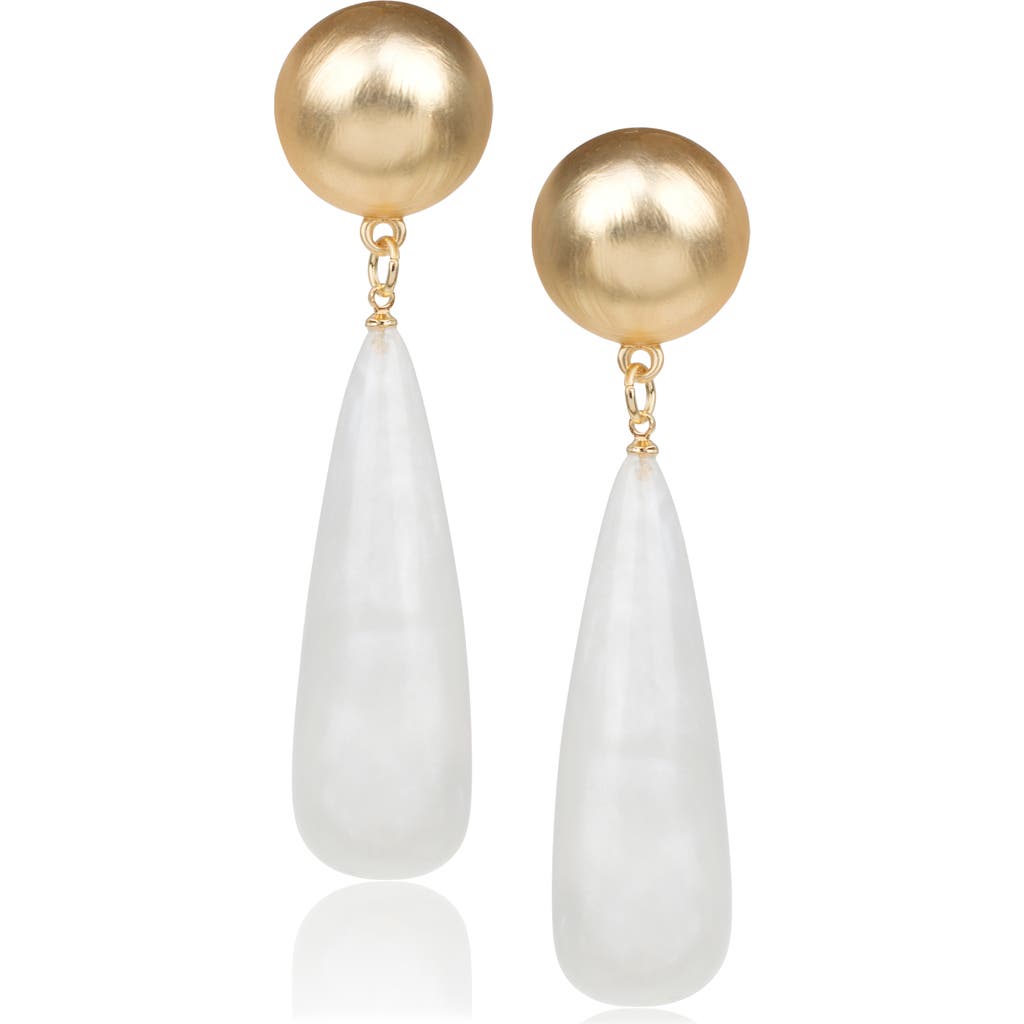 Shop Jardin Lucite Drop Earrings In Opal/gold