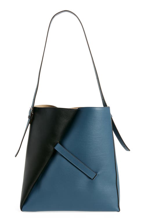 Shop Marni Reverse Leather Hobo Bag In Black