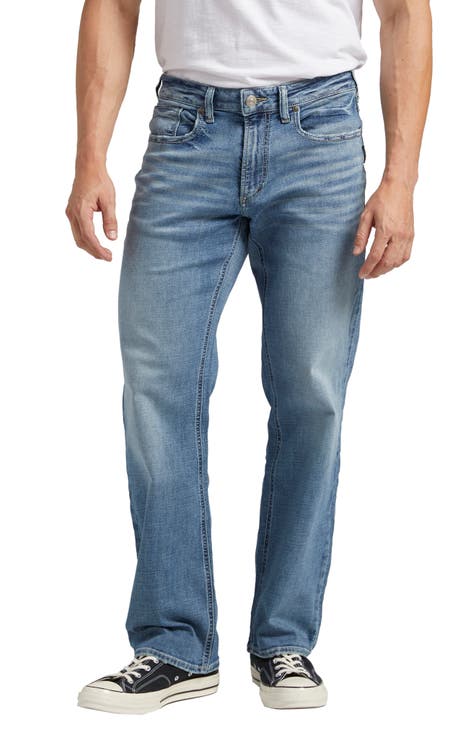 Mens silver bootcut on sale jeans