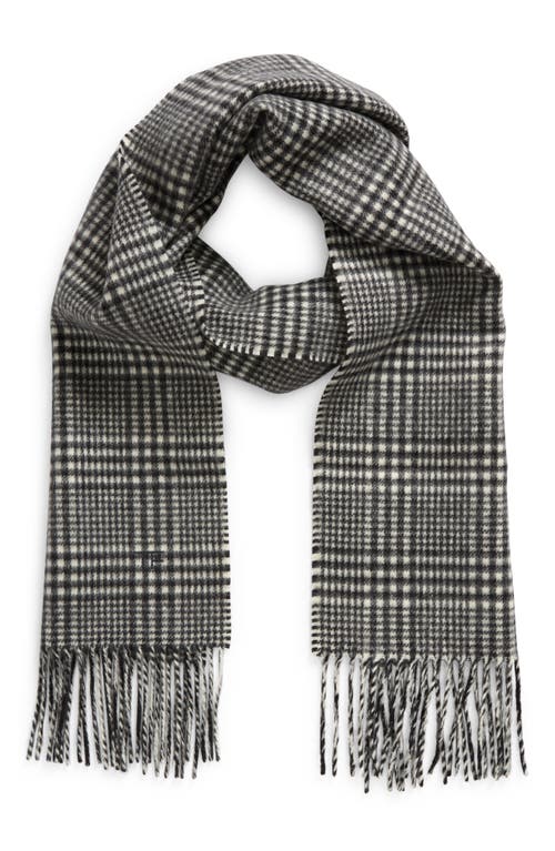 Tom Ford Glen Plaid Cashmere Scarf In Ig690 Charcoal