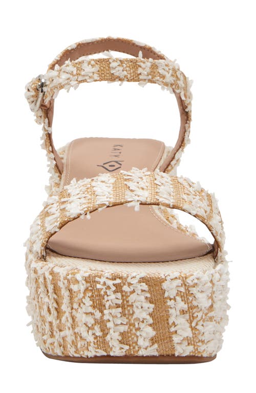 Katy Perry The Busy Bee Ankle Strap Platform Sandal In White Multi