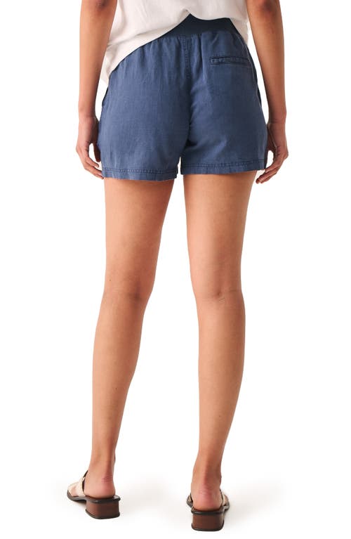 Faherty Arlie Linen-blend Short In Navy