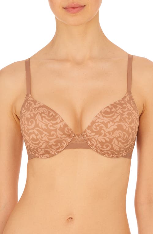 Natori Sheer Illusion Underwire Contour Bra In Brown